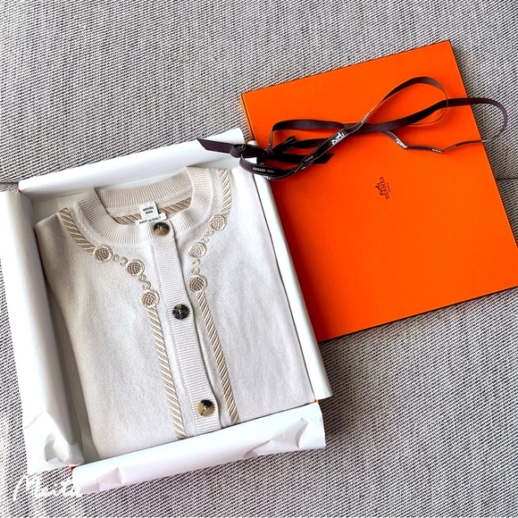HP!🦋New!Authentic Hermes Cardigan Size 34 - Picture 4 of 13